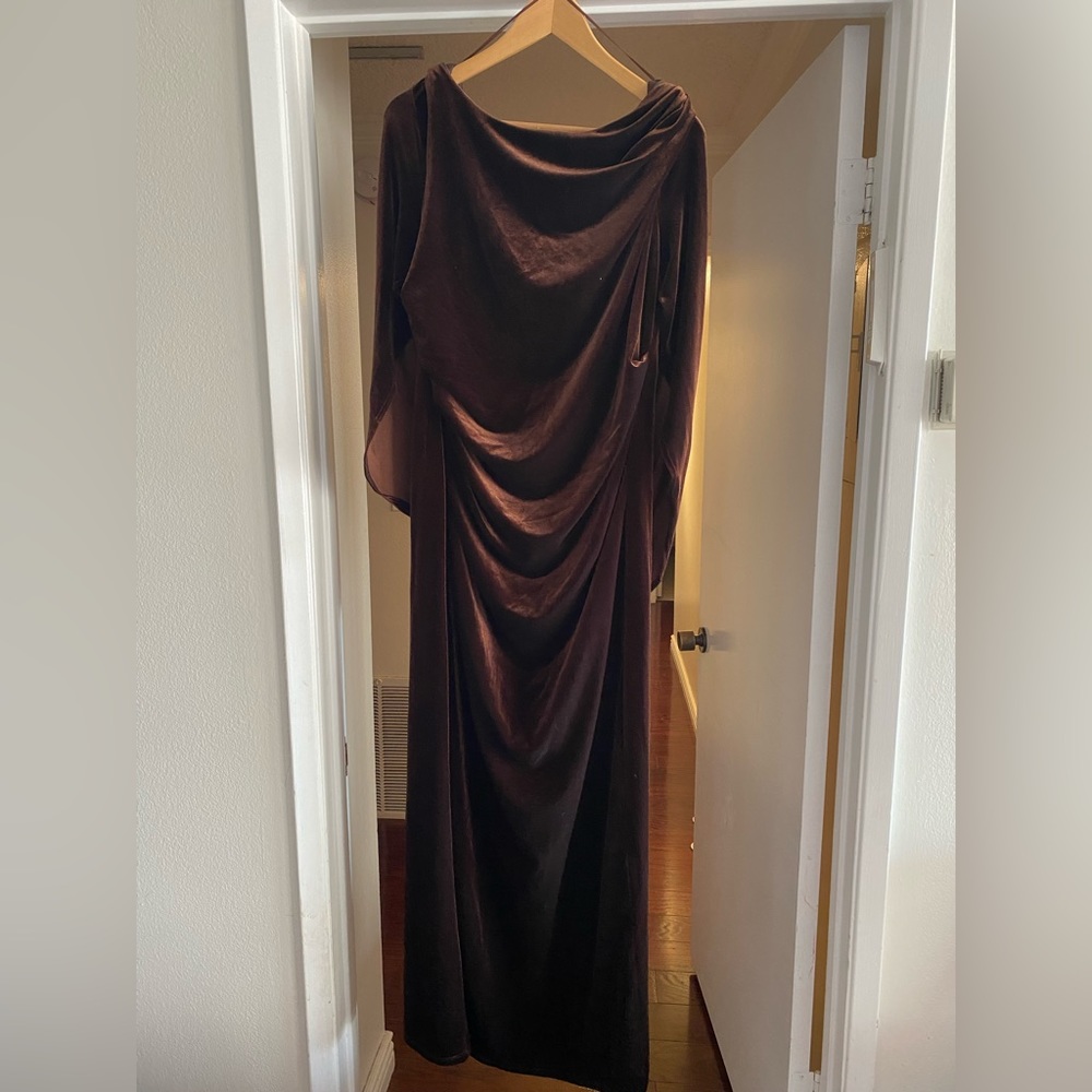 Rich brown long modest dress